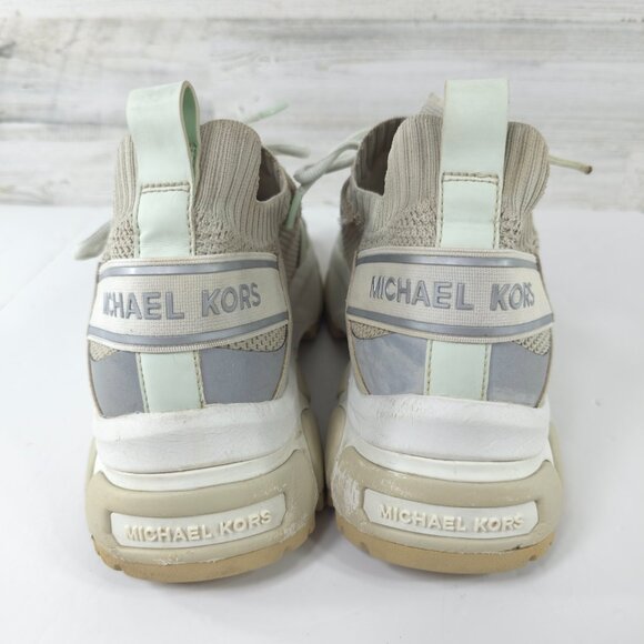 MK MICHAEL KORS LUCAS SNEAKERS Shoes MEN'S Size 10 M Lace Up GRAY Athletic SHOES - Picture 6 of 16